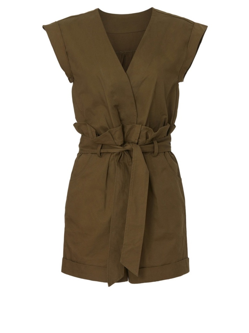 Olive Green Canvas Romper Marissa Webb Sz 2 - Picture 6 of 8